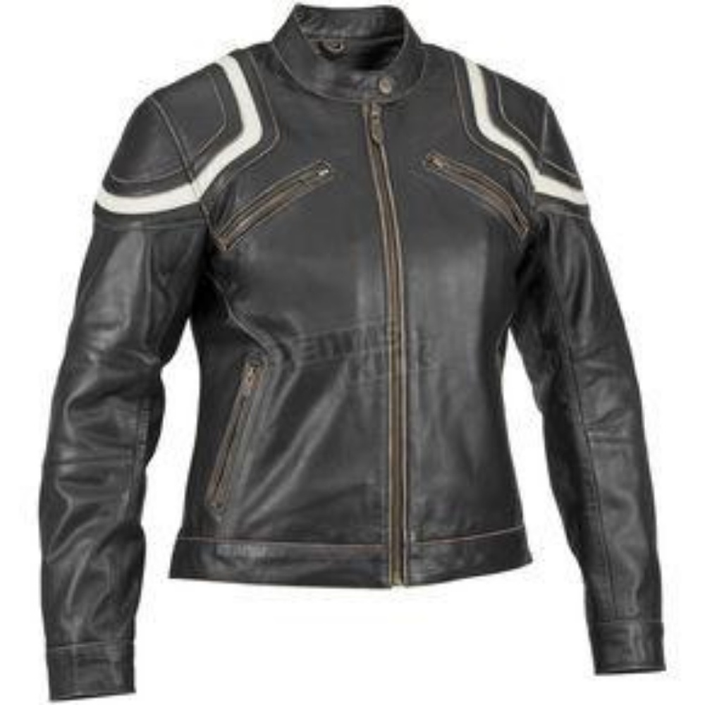 100% Buffalo Leather Motorcycle Jacket